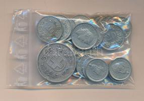 Svájc 1931B. 5Fr Ag T:2- + 18db aprópénz 1960-as évektől T:3,2 Switzerland 1931B. 5 Francs Ag + 18 small coins from 1960s C:VF,XF