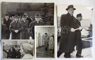 2db 8x14cm-es fotó Kodály Zoltánról és feleségéről + 2db 17x22cm-es fotó Kádár Jánosról