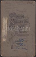 1885 Komáromi Mariska operaénekesnő dedikált fotó. Schmidt Ede műterméből 13x21cm