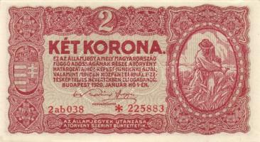 1920. 2K "2ab" (4x) páronként egymás utáni sorszámmal T:I-,II
