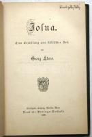 Georg Eberz: Josua. Leipzig 1890. Horogkeresztekkel díszített aranyozott egészvászon kötésben / Deco...