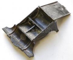 Szecessziós ón tinta- és tolltartó, a fedele törött