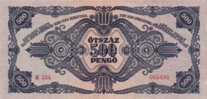 1945. 500P (2x) egymás utáni sorszámmal T:I-