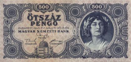 1945. 500P (2x) egymás utáni sorszámmal T:I-