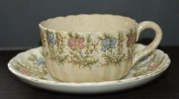 Kézzel festett német porcelán csésze alátéttel / German chinaware handpainted tea-cup with plate