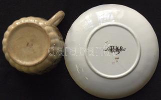 Kézzel festett német porcelán csésze alátéttel / German chinaware handpainted tea-cup with plate