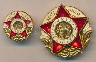 ~1960. "Nehézipar Kiváló Dolgozója" kitüntetés miniatűrrel, adományozói tokban T:1