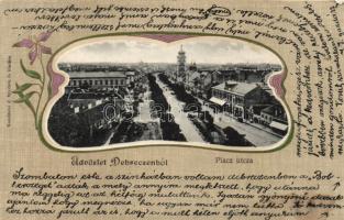 Debrecen Piac utca litho (EK)