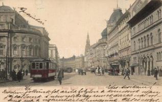 Budapest VIII. Nagykörút, Népszínház, villamosok