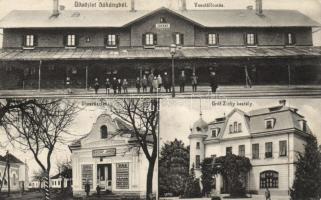 Zákány vasútállomással és Kaszap János vegyeskereskedésével