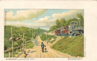 Budapest XII. Svábhegy, fogaskerekű vasút litho