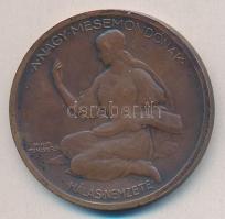 1925. "Jókai Mór" aranyozott Br emlékérem. Szign.Berán Lajos T:3