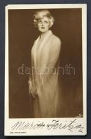 Maria Jeritza dedikált képeslapja / autograph signed