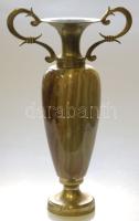 Dekoratív márvány-réz váza 15cm magas