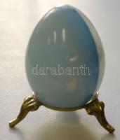 Hegyi kristály tojás réz tartóban 6cm magas