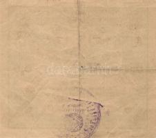 Szovjetunió 1922. Vasúttársasági sorsjegy T:III
Soviet Union 1922. Railway Corporation lottery ticke...