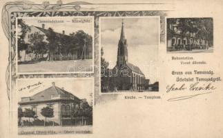 Temesság with railway station