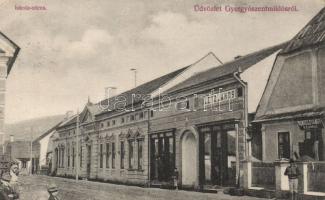 Gyergyószentmiklós School street with the shop of János Letz (EK)