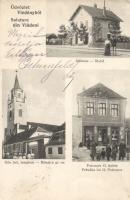 Vledény with railway station and the shop of Potcoave