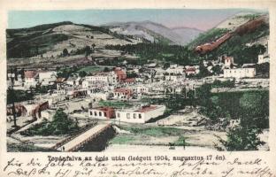 Topánfalva after fire, 1904