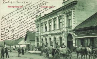 Bánffyhunyad Kossuth street, bank, pharmacy