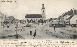 Szenice market place, church (EK)