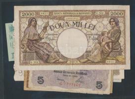 Románia/Német megszállás 1917. 1L + 5L + Románia 1943. 2000L + 1946. 10.000L + 1948. 1000L + 1949. 5...