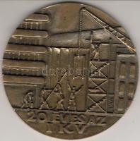 "20 éves IKV" nagyalakú modern bronzplakett szig.:Kiss Kovács György T:2