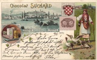 Zagreb, Chocolat Suchard litho