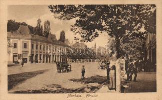 Munkács main street with the shop of Lajos Novák