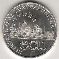 1995. "Integráció az EU-ba-ECU" 1000Ft ezüst. Csak 5000db!! T:BU