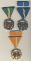 ~1960 "A Haza Szolgálatáért Érdemérem" arany, ezüst és bronz fokozata dísztokban T:1-