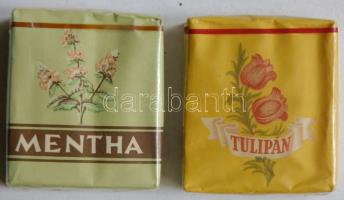 cca 1970  2db bontatlan csomag cigaretta: Mentha, Tulipán