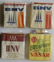 4db bontatlan csomag cigaretta: BNV 1964, Budapesti Ipari Vásár 1962, BNV 1964, BNV 1965