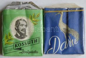 cca 1970 2db bontatlan csomag régi cigaretta: Ezüst Kossuth, Daru