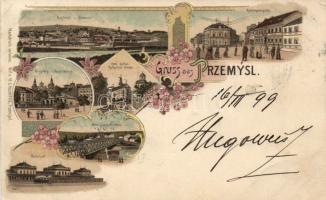 1899 Przemysl with railway station litho (EK)