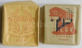cca 1970 2db bontatlan csomag régi szivarka: Kossuth, Terv