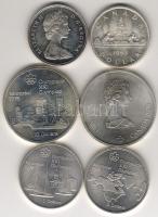 Kanada 1963-76. 1$ "Kenu" (2klf), 5$ "Olimpia" (2klf), 10$ (2klf) ezüst T:2