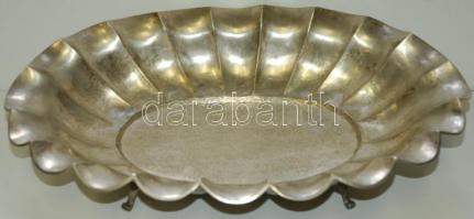 Nagyméretű alpakka gyümölcsös tál 30x45cm