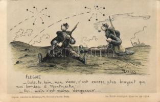 WWI French military caricature, humour s: Morris, Első világháborús francia humoros katonai lap s: Morris