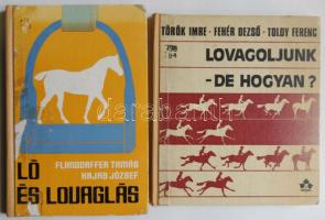 2db lovaglással kapcsolatos könyv: 1978 Ló és lovaglás Corvina Kiadó, 1973 Lovagoljunk, de hogyan? Natura Kiadó