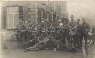 WW. I. French soldiers with bikes Photo