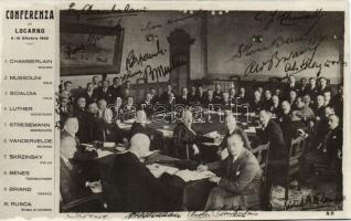 Locarno conference 1925, Chamberlain, Mussolini, Briand, Benes etc.