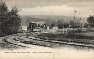 Trolley coming from Eagle Rock, Top of Orange Mountain