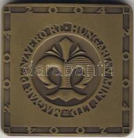 1972. "Magyar Pénzverő RT." szögletes bronzplakett T:1