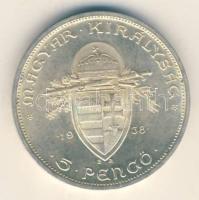 1938. 5P Ag "Szent István" T:2