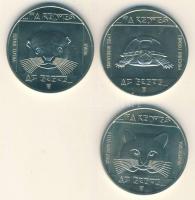 1985. 100Ft 3klf db "Természetvédelem-vidra, vadmacska, mocsári teknős" T:BU