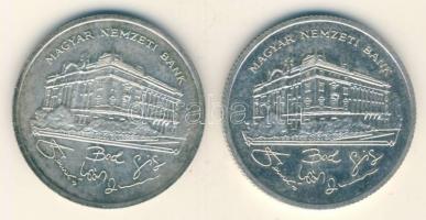 1992. 200Ft Ag "MNB" (2x) T:2