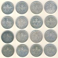 1992. 200Ft Ag "MNB" (16x) T:vegyes