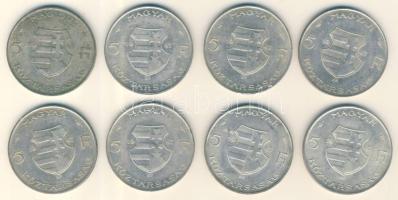 1947. 5Ft Ag "Kossuth" (8x) T:2-,3